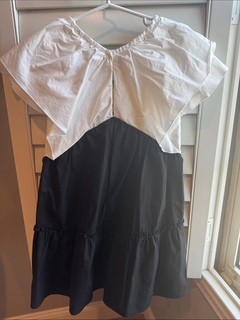 Zara White and Black Girls Layered Dress